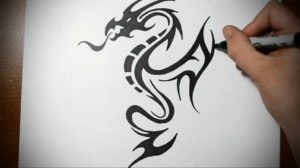 Фото дракон тату эскиз 13.09.2019 №004 - dragon tattoo sketch - tattoo-photo.ru