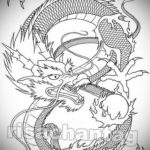 Фото дракон тату эскиз 13.09.2019 №011 - dragon tattoo sketch - tattoo-photo.ru