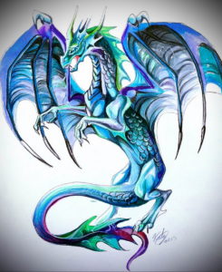 Фото дракон тату эскиз 13.09.2019 №014 - dragon tattoo sketch - tattoo-photo.ru
