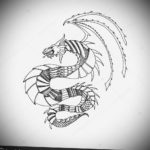 Фото дракон тату эскиз 13.09.2019 №033 - dragon tattoo sketch - tattoo-photo.ru