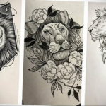 Фото лев тату эскиз 13.09.2019 №005 - lion tattoo sketch - tattoo-photo.ru