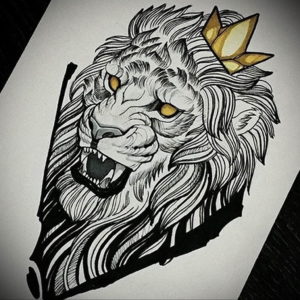 Фото лев тату эскиз 13.09.2019 №009 - lion tattoo sketch - tattoo-photo.ru