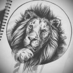 Фото лев тату эскиз 13.09.2019 №015 - lion tattoo sketch - tattoo-photo.ru