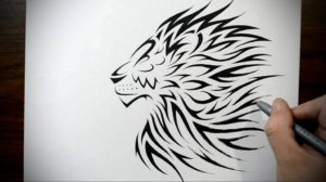 Фото лев тату эскиз 13.09.2019 №025 - lion tattoo sketch - tattoo-photo.ru