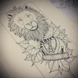 Фото лев тату эскиз 13.09.2019 №031 - lion tattoo sketch - tattoo-photo.ru