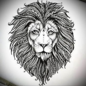 Фото лев тату эскиз 13.09.2019 №033 - lion tattoo sketch - tattoo-photo.ru