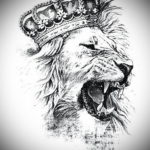 Фото лев тату эскиз 13.09.2019 №034 - lion tattoo sketch - tattoo-photo.ru