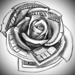 Фото роза тату эскиз 13.09.2019 №008 - rose tattoo sketch - tattoo-photo.ru