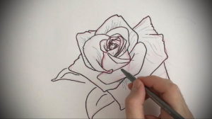 Фото роза тату эскиз 13.09.2019 №010 - rose tattoo sketch - tattoo-photo.ru