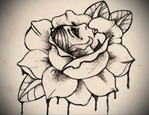 Фото роза тату эскиз 13.09.2019 №011 - rose tattoo sketch - tattoo-photo.ru