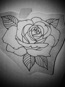 Фото роза тату эскиз 13.09.2019 №013 - rose tattoo sketch - tattoo-photo.ru