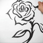 Фото роза тату эскиз 13.09.2019 №020 - rose tattoo sketch - tattoo-photo.ru