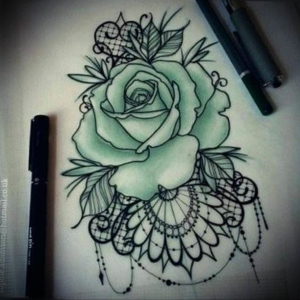 Фото роза тату эскиз 13.09.2019 №021 - rose tattoo sketch - tattoo-photo.ru