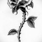Фото роза тату эскиз 13.09.2019 №027 - rose tattoo sketch - tattoo-photo.ru