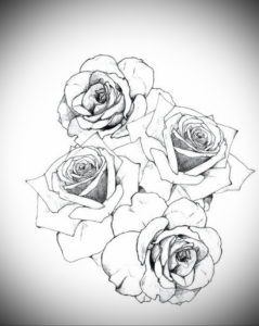 Фото роза тату эскиз 13.09.2019 №030 - rose tattoo sketch - tattoo-photo.ru