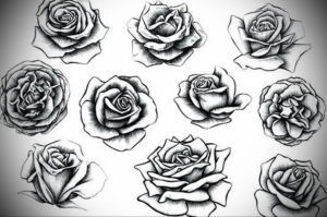 Фото роза тату эскиз 13.09.2019 №034 - rose tattoo sketch - tattoo-photo.ru