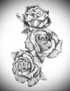 Фото роза тату эскиз 13.09.2019 №041 - rose tattoo sketch - tattoo-photo.ru