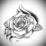 Фото роза тату эскиз 13.09.2019 №046 - rose tattoo sketch - tattoo-photo.ru