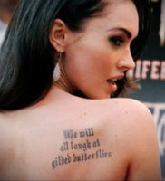 Фото тату Меган Фокс 23.09.2019 №011 — Megan Fox Tattoos — tattoo-photo.ru