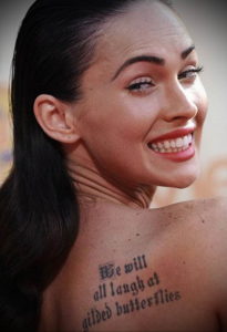 Фото тату Меган Фокс 23.09.2019 №058 - Megan Fox Tattoos - tattoo-photo.ru
