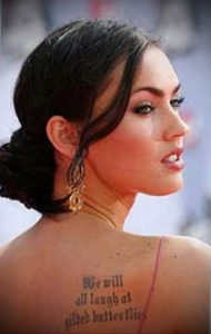 Фото тату Меган Фокс 23.09.2019 №088 - Megan Fox Tattoos - tattoo-photo.ru