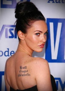 Фото тату Меган Фокс 23.09.2019 №116 - Megan Fox Tattoos - tattoo-photo.ru
