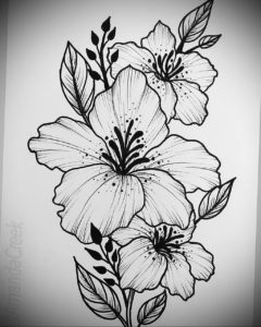 Фото эскизы тату цветы 13.09.2019 №002 - flower sketch designs - tattoo-photo.ru