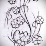 Фото эскизы тату цветы 13.09.2019 №004 - flower sketch designs - tattoo-photo.ru