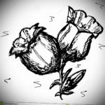 Фото эскизы тату цветы 13.09.2019 №007 - flower sketch designs - tattoo-photo.ru