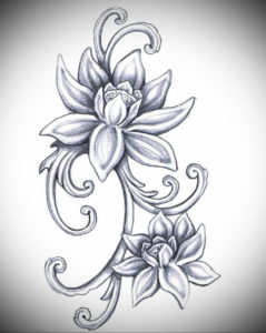 Фото эскизы тату цветы 13.09.2019 №009 - flower sketch designs - tattoo-photo.ru