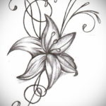 Фото эскизы тату цветы 13.09.2019 №016 - flower sketch designs - tattoo-photo.ru