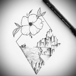 Фото эскизы тату цветы 13.09.2019 №019 - flower sketch designs - tattoo-photo.ru