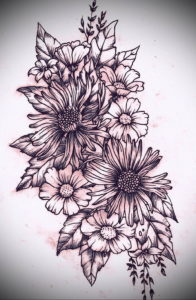 Фото эскизы тату цветы 13.09.2019 №022 - flower sketch designs - tattoo-photo.ru