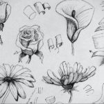 Фото эскизы тату цветы 13.09.2019 №023 - flower sketch designs - tattoo-photo.ru