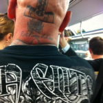крест на затылке тату 24.09.2019 №004 -the back of the head tattoo- tattoo-photo.ru