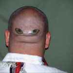 тату глаз на затылке 24.09.2019 №011 -the back of the head tattoo- tattoo-photo.ru