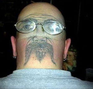 тату глаз на затылке 24.09.2019 №015 -the back of the head tattoo- tattoo-photo.ru