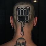 тату на затылке для девушек 24.09.2019 №015 -the back of the head tattoo- tattoo-photo.ru