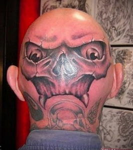 тату на затылке для мужчин 24.09.2019 №047 -the back of the head tattoo- tattoo-photo.ru