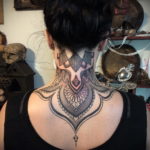 тату на затылке и шее 24.09.2019 №005 -the back of the head tattoo- tattoo-photo.ru