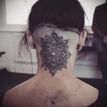 тату на затылке и шее 24.09.2019 №040 -the back of the head tattoo- tattoo-photo.ru