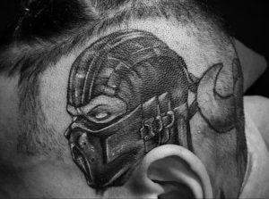 тату на затылке и шее 24.09.2019 №043 -the back of the head tattoo- tattoo-photo.ru