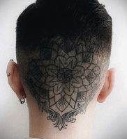 тату на затылке и шее 24.09.2019 №047 -the back of the head tattoo- tattoo-photo.ru