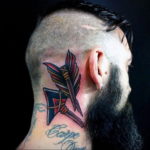 тату на затылке и шее 24.09.2019 №054 -the back of the head tattoo- tattoo-photo.ru