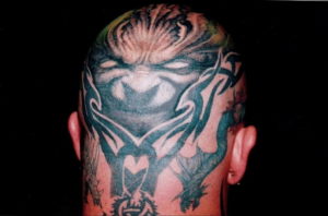 фото татуировки на затылке 24.09.2019 №024 -the back of the head tattoo- tattoo-photo.ru