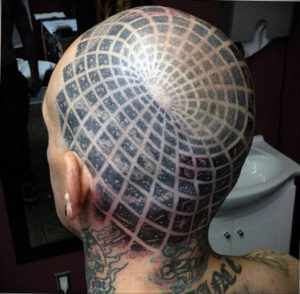 фото татуировки на затылке 24.09.2019 №036 -the back of the head tattoo- tattoo-photo.ru