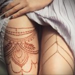 Мехенди на ляжках фото пример 14.02.2020 №248 -Mehendi on thighs- tattoo-photo.ru