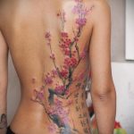 Фото вариант тату с деревом сакуры 09.02.2020 №003 -sakura tattoo- tattoo-photo.ru