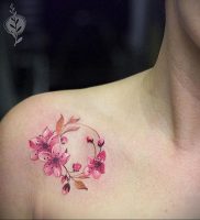 Фото тату цветок закуры 09.02.2020 №051 -sakura tattoo- tattoo-photo.ru