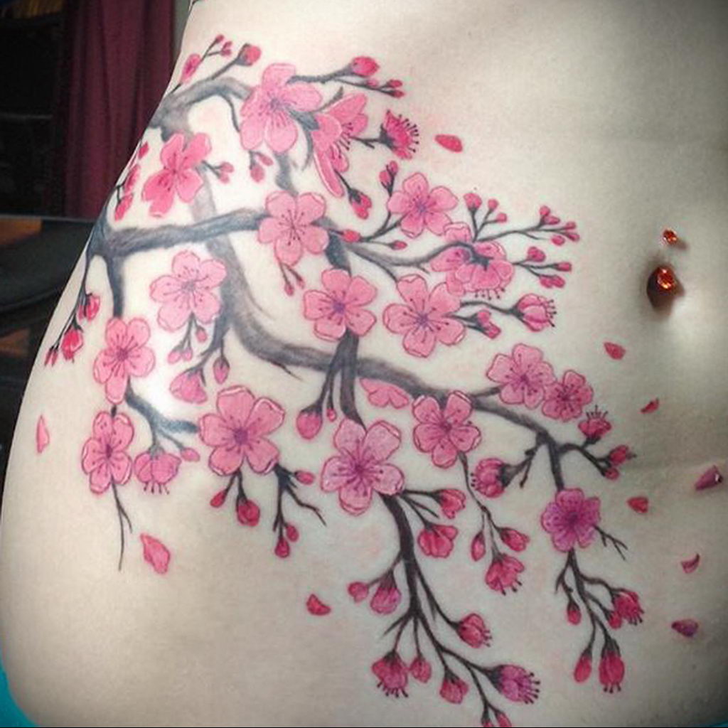 Фото тату цветок закуры 09.02.2020 №073 -sakura tattoo- tattoo-photo.ru